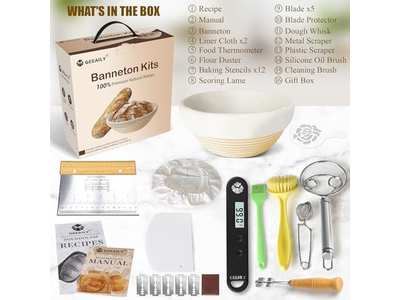 سلة بانيتون سيليكونية وردية للعجين المخمر مجموعات بيضاوية DIY من الروطان الطبيعي