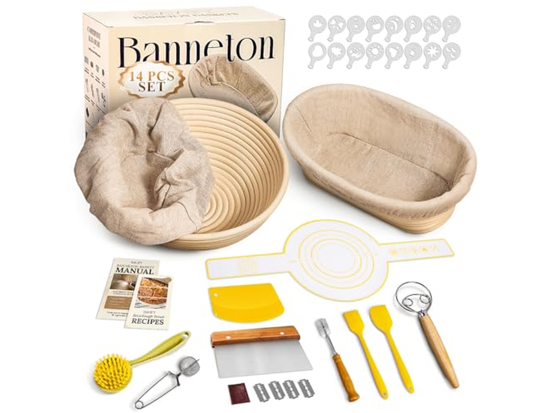 سلة تخمير على شكل قلب للخبز بأشكال متعددة بانيتون