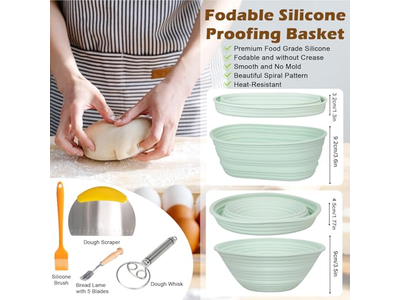 سلة خبز من الخيزران الآمنة للاستخدام في المخابز المنزلية