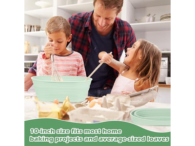 سلة بيضاوية كبيرة وعاء خلط خبز صغير خشبي لتخمير العجين الساوردو بانيتون