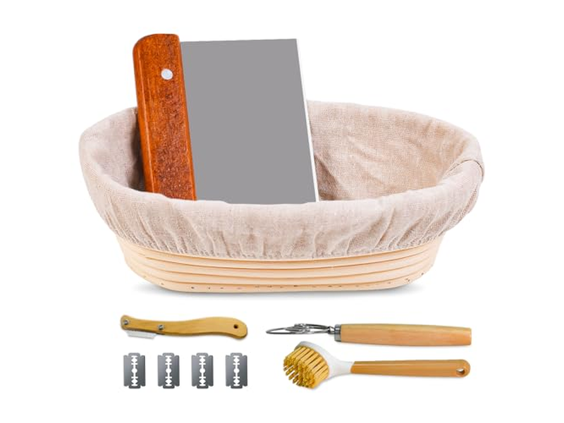 سلة بانيتون بيضاوية بالجملة لخبز الخبز من الخوص الطبيعي لتخمير الباغيت