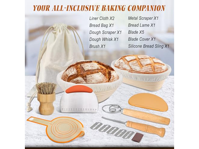 سلال بلاستيكية لتخمير العجين سلة خبز منسوجة بيضاوية