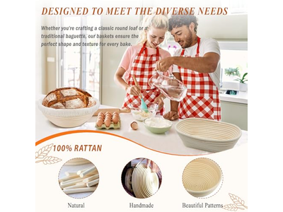 سلال بلاستيكية لتخمير العجين سلة خبز منسوجة بيضاوية