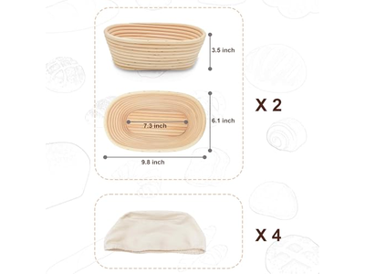 مجموعة سلة تخمير للخبازين المنزليين خبز الساوردو بالجملة بنيتون