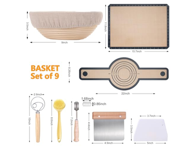 وعاء تخمير سلة بانيتون على شكل قلب خبز دائري مرتفع رغيف منزلي