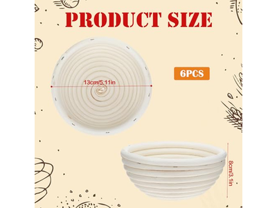 سلة تخمير الخبز للفرن سلال معدنية للخبز الجوت الكبير