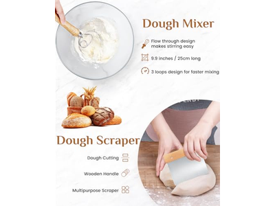 سلال التخمير للعجين المخمر سلة خبز الروطان مع قبة لتخمير العجين