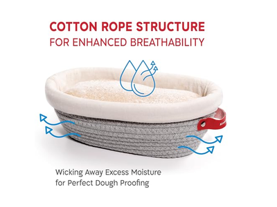 سلال خبز من الخيزران بانيتون سلة تخمير دائرية لوازم المخبز