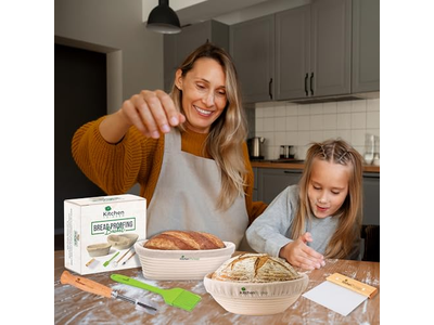 سلة تخمير خبز مرتفعة للمخبز مع بطانة قماش غذائية 12 بوصة من القصب